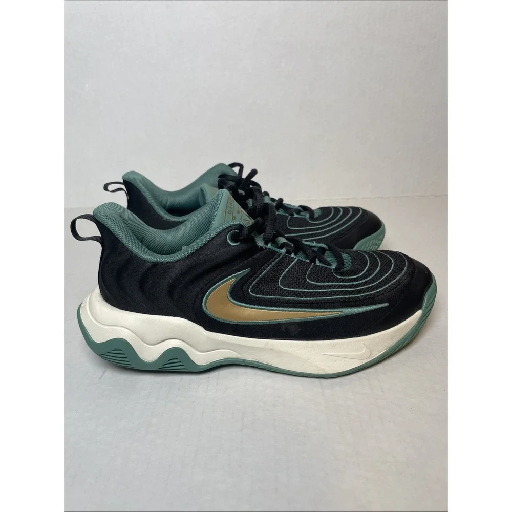 Nike Giannis Immortality 4 Kids Basketball Shoes Size 5.5Y Black Bicoastal Gold